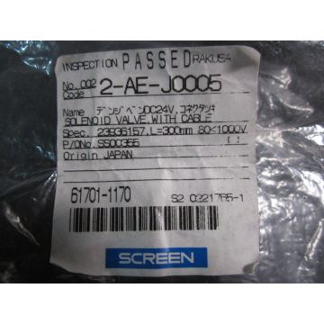 DNS 2-AE-J0005 SCREEN VO30E1-PSL SOLENOIDVALVE WITH CABLE SOL 24VDC 100-0KPA