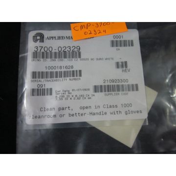 APPLIED MATERIALS 3700-02329 9109-SS520 ORING ID .299 CSD .103 CHEM 90 DURO WHT