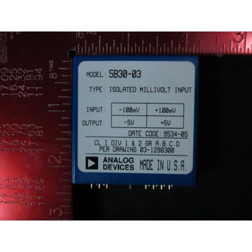 Analog Devices 5B30-03 Millivolt and Voltage Input Input -100mV to 100mV Output -5 V to 5 V
