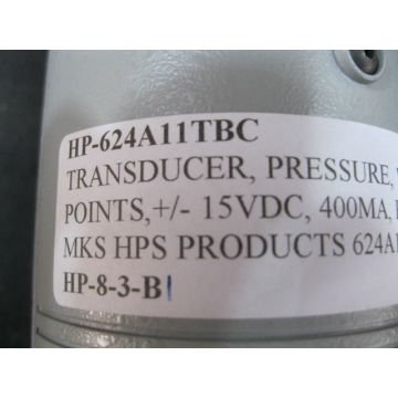 MKS 624A11TBC TRANSDUCER PRESSURE WITH TRIP POINTS - 15VDC 400MA RANGE 10 TORR