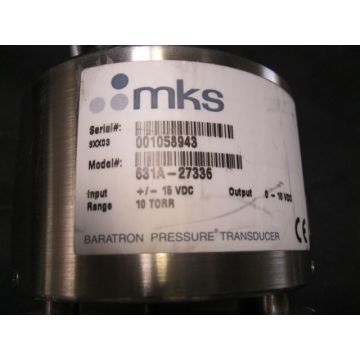 MKS 631A-27336 HEATED BARATRON PRESSURE TRANSDUCER W CABLES