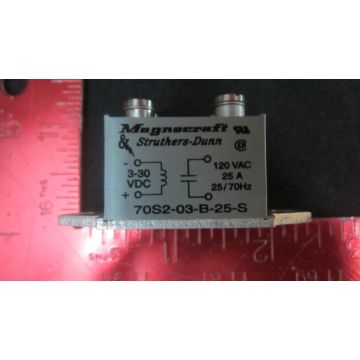 MAGNECRAFT STRUTHERS DUNN 70S2-03-B-25-S Solid State Relays - Industrial Mount 70S2-S SSR Triac SP