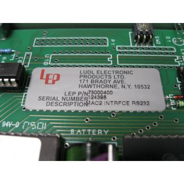 LUDL 73000400 PCB RS232 INTERFACE MAC2