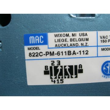 MAC 822C-PM-611BA-112 SOLENOID VALVE