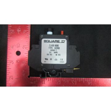 SQAURE D 9080GCB-30 Thermal Magnetic Circuit Breaker Circuit Protector C Series 250 VAC 65 VDC 3 A D