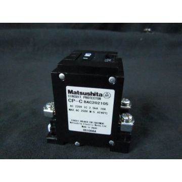 MATSUSHITA BAC202105 Circuit Protector AC 220V IC 25kA 10A Maximum AC 250V M-5 at 40C--not in origin