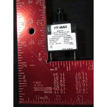 HY-MAG Circuit Breaker IND BGAC001 Circuit Breaker 25A 65 V AC Curve OX Class HM