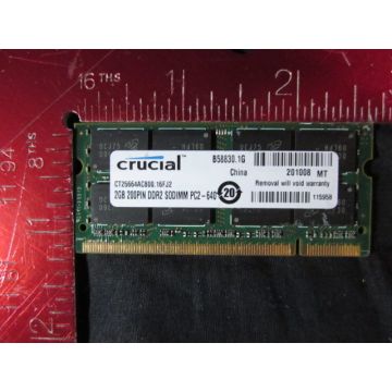 Crucial MT16HTF25664HY-800J2 2GB PC2-6400 800MHz DDR2 200-PIN 2Rx8 LAPTOP MEMORY