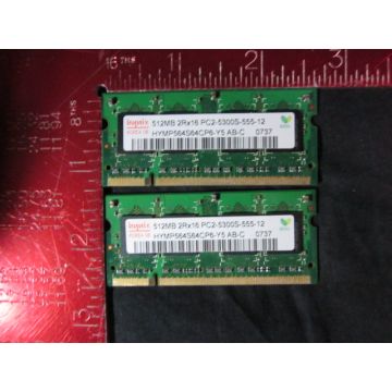 HYNIX HYMP564S64CP6-Y5 1GB 2 x 512MB PC2-5300S 2Rx16 200-PIN LAPTOP MEMORY