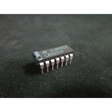 NATIONAL SEMICONDUCTOR LM747CN NATIONAL SEMICONDUCTOR IC DUAL OP AMP