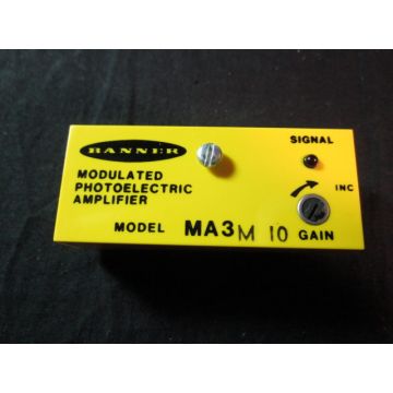 BANNER MA3M10 25212 MODULATED PHOTOELECTRIC AMPLIFIER