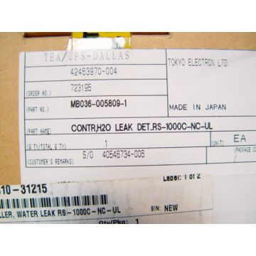 TEL MB036-005809-1 CONTROLLER WATER LEAK RS-1000C-NC-UL