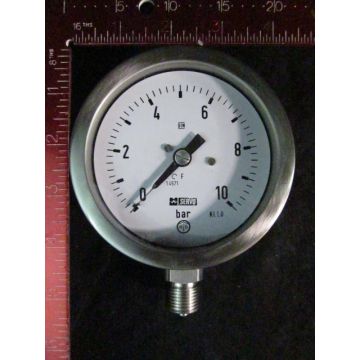 Hager Elssser MREB 100 0-10 bar G12 pressure gauge SS BAR