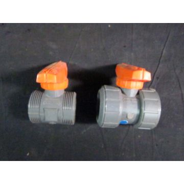 NIBCO Tru-Bloc 34 Tru-Bloc Ball valve 150 PSI at 73 degrease F PVC-I AS Shown PKG 2