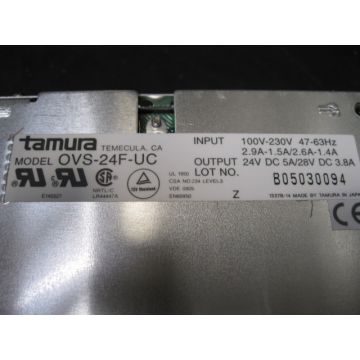 TAMURA OVS-24F-UC POWER SUPPLY 24VDC 5A