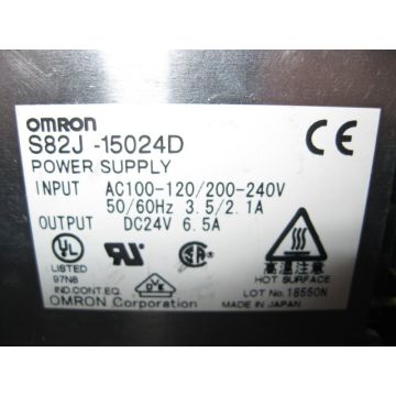 OMRON CORP S82J-15024D POWER SUPPLY 65A 24DC OMRON