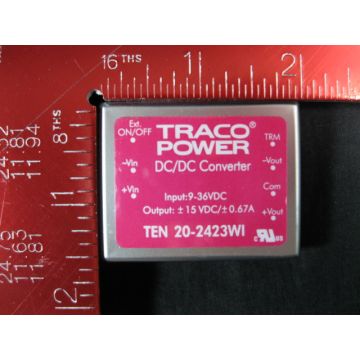 TRACO POWER TEN-20-2423WI DCDC CONVERTER INPUT 9-36VDC OUTPUT -15VDC -067A
