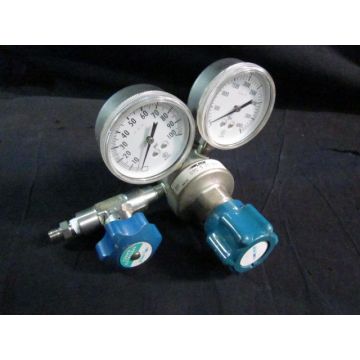 LINDE UPG 3 75 350 Brass Pressure Regulator with PSI Gauges