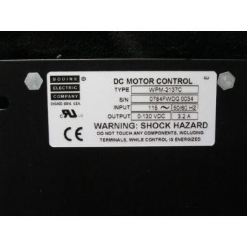 BODINE WPM-2137C CONTROL DC MOTOR