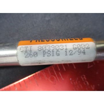 CTI-Cryogenics 8039031 260 PSIG 12/94 Stainless Steel Hose