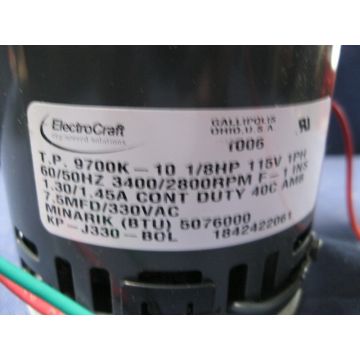 ELECTRO CRAFT TP 9700K-10 BLOWER MTRWHEEL ASSY 325C