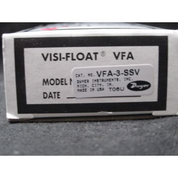 DWYER VFA-3-SSV FLOWMETER VISI FLOAT 65