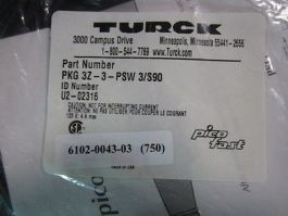 TURCK PKG-3Z-3-PSW-3-S90 PICOFAST CONNECTOR, CBL