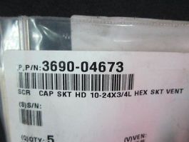 AMAT 3690-04673 Screw Cap SKT HD 10-24X3/4L HEX SKT VENT Titanium
