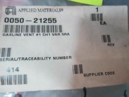 Applied Materials (AMAT) 0050-21255 GASLINE VENT #1 CH1 VAR 5RA