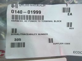 Applied Materials (AMAT) 0140-01999 Harness, AC Power to Terminal Block