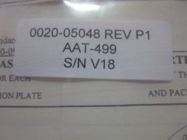 Applied Materials (AMAT) 0020-05048 Plate, Gas Distribution