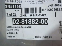 AMAT 02-81882-00 Umbilical Digital Cable