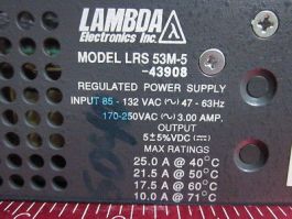 LAMBDA LRS-53M-5-43908 LAMBDA REGULATED POWER SUPPLY