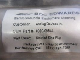 Applied Materials (AMAT) 0020-06844 Knurled Pipe Plug