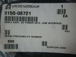 Applied Materials (AMAT) 0150-08721 Cable Assembly, DC Power INTC, LDM Interface