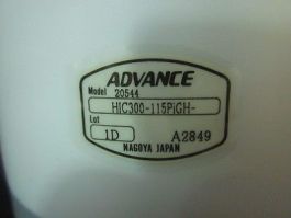 ADVANCE HIC300-115PIGH Valve teflon MODEL 20544 AIR OPERATED, HIC300-115PiGH