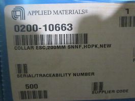 Applied Materials (AMAT) 0200-10663 Collar ESC, 200MM SNNF, HDPK, NEW