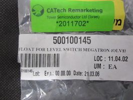CAT 500100145 FLOAT FOR LEVEL SWITCH MEGATRON (OLV5)