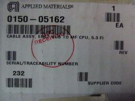 Applied Materials (AMAT) 0150-05162 Cable Assembly, ENET HUB TO MF CPU, 5.3 FI