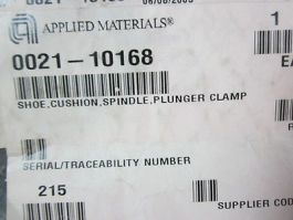AMAT 0021-10168 Shoe, Cushion, Spindle, Plunger Clamp
