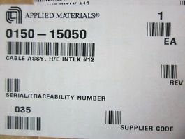 Applied Materials (AMAT) 0150-15050 Cable Assembly H/E INTLK #12
