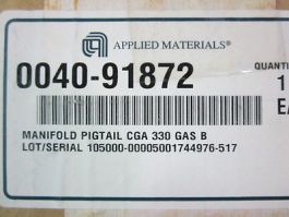 AMAT 0040-91872 Manifold Pigtail CGA 330 Gas B