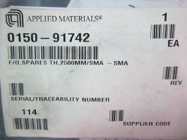 Applied Materials (AMAT) 0150-91742 F/O, SPARES TH, 2500MM/SMA -SMA