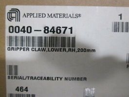 Applied Materials (AMAT) 0040-84671 Gripper Claw, Lower, RH, 200mm