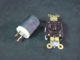 HUBBEL  15A,125V, Male Plug with Female Outlet Receptacle--not in original packa