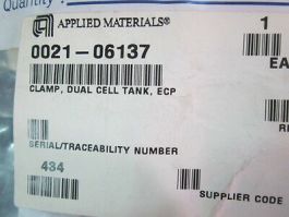 Applied Materials (AMAT) 0021-06137 Clamp, Dual Cell Tank, ECP
