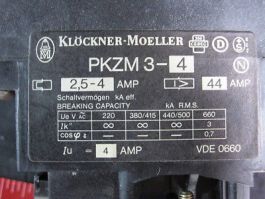 KLOCKNER MOELLER PKZM3-4A Circuit Breaker PKZM3-4A