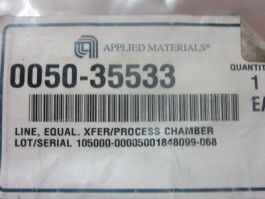 Applied Materials (AMAT) 0050-35533 GAS LINE, EQUAL. TRANSFER-PROCESS CHAMBER