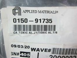 Applied Materials (AMAT) 0150-91735 CA TOXIC AL.J1/TOXIC AL.T/B