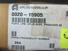 Applied Materials (AMAT) 0020-15905 Plate, LFM, GPLIS Assembly, Producer SE